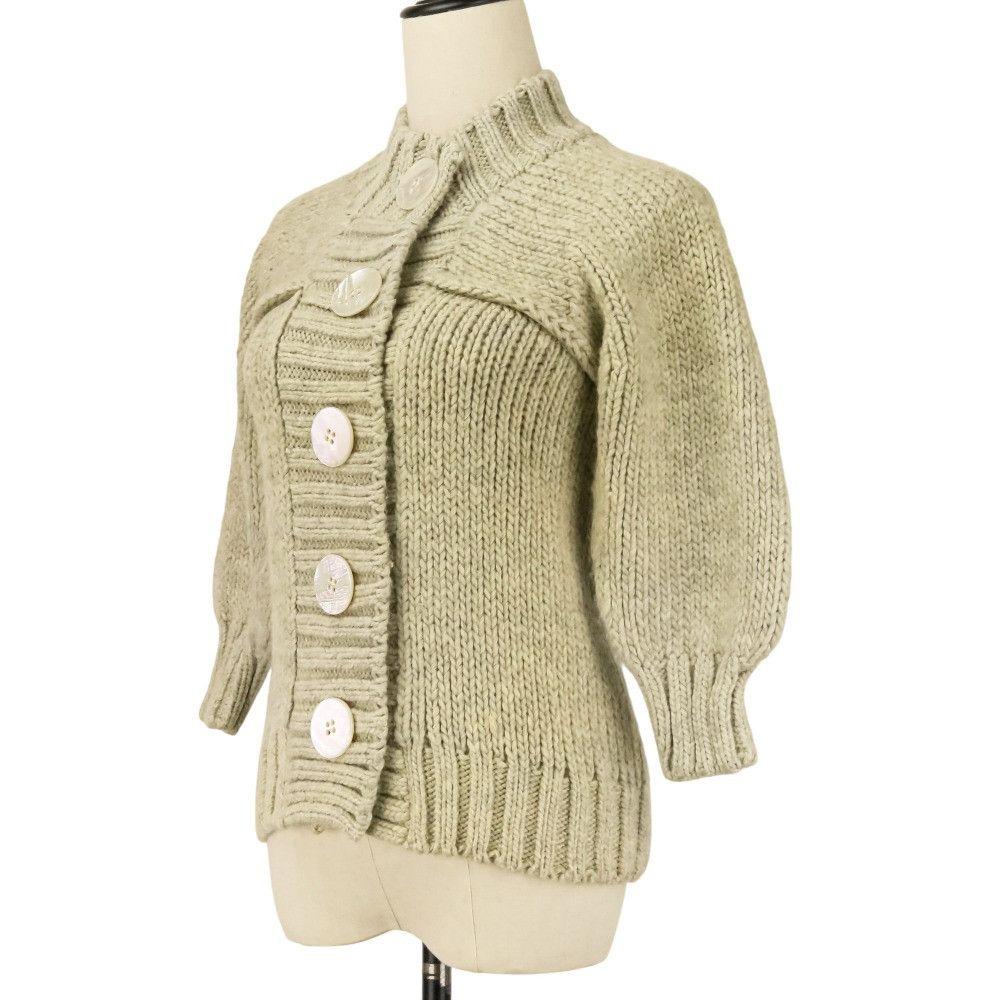 mina perhonen Mina Perhonen mina perhonen holy Wool Hemp Baby Alpaca Knit Jacket Textile Outerwear ma8884 DUTY FREE for USA Size ONE SIZE - 2 Thumbnail