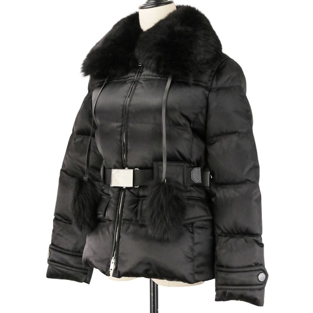 Prada Prada Prada Blue Fox Fur Down Jacket Fur Outerwear 29X275 DUTY FREE for USA Size ONE SIZE - 2 Thumbnail