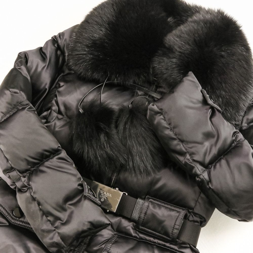 Prada Prada Prada Blue Fox Fur Down Jacket Fur Outerwear 29X275 DUTY FREE for USA Size ONE SIZE - 7 Thumbnail