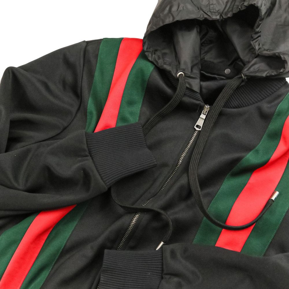 Gucci Gucci Gucci Web Line Technical Jersey Jacket Textile Outerwear 493659 DUTY FREE for USA Size ONE SIZE - 8 Thumbnail