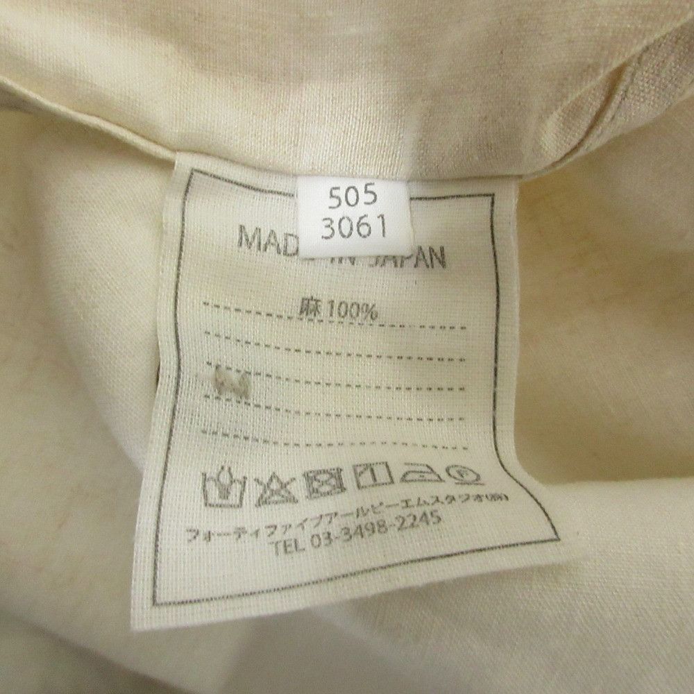 Other 45 45R Linen Long Sleeve Shirt Textile Dress Shirt 5053061 DUTY FREE for USA Size ONE SIZE - 9 Thumbnail