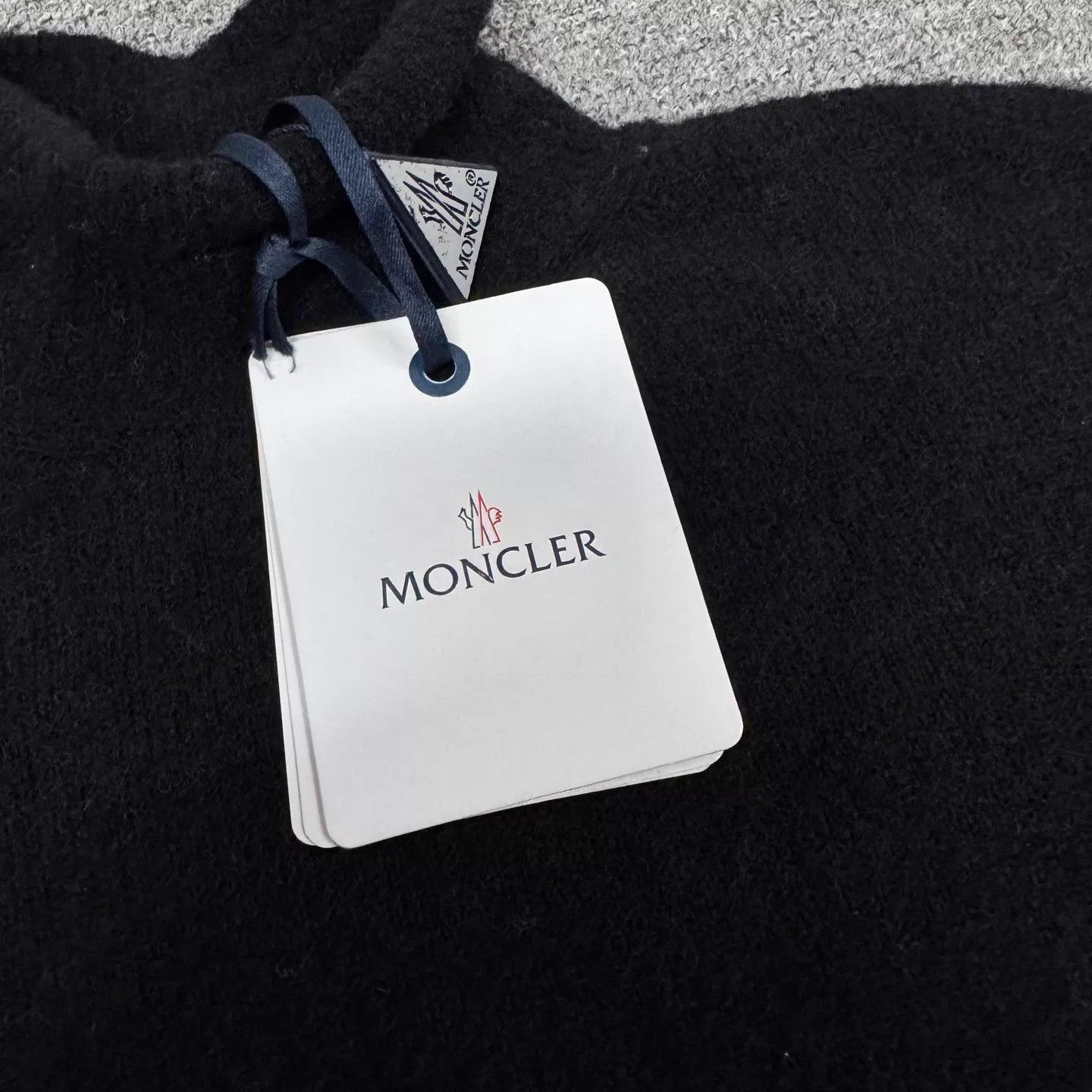 Moncler Black Turtleneck Sweater with White 'Mon' Graphic Size US S / EU 44-46 / 1 - 5 Thumbnail