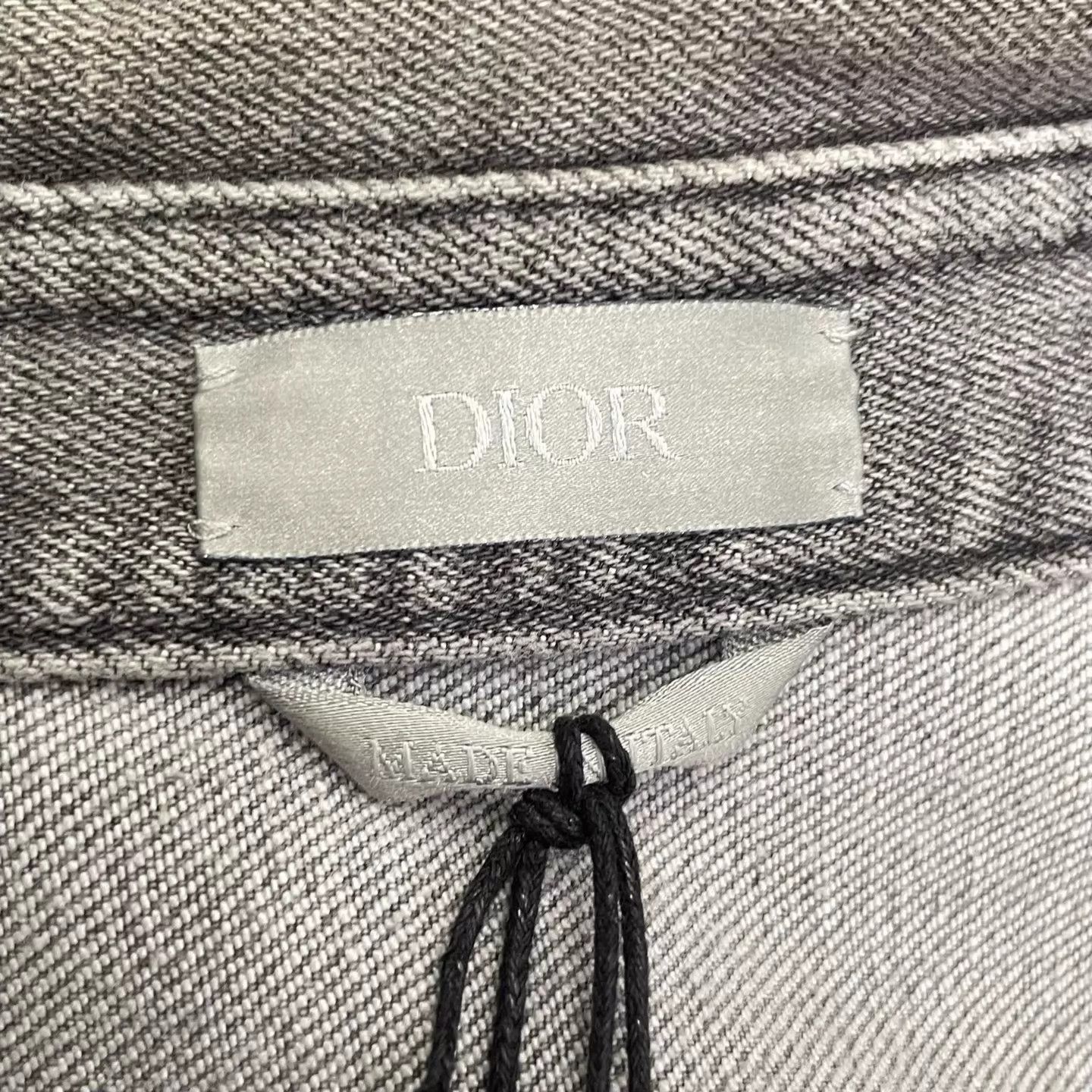 Dior Gray Button-Up Shirt with Patch Details Size US M / EU 48-50 / 2 - 5 Thumbnail