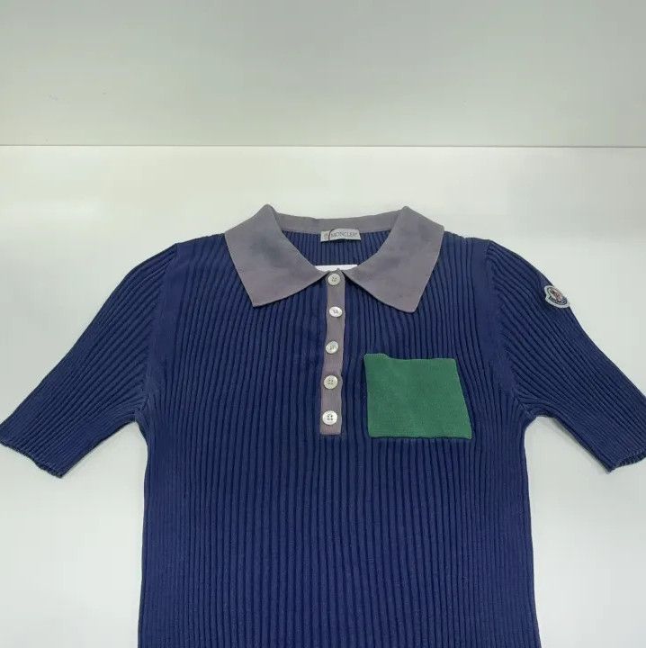 Moncler Moncler Embroidered Logo Short Sleeve Knit Top Size US S / EU 44-46 / 1 - 11 Thumbnail