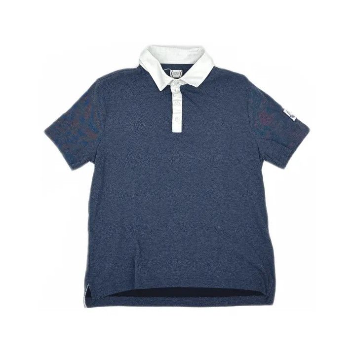 Moncler Moncler Blue Short-Sleeve Collar Polo Shirt Size US XL / EU 56 / 4 - 2 Thumbnail
