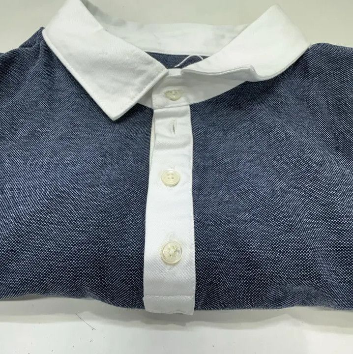 Moncler Moncler Blue Short-Sleeve Collar Polo Shirt Size US XL / EU 56 / 4 - 8 Thumbnail
