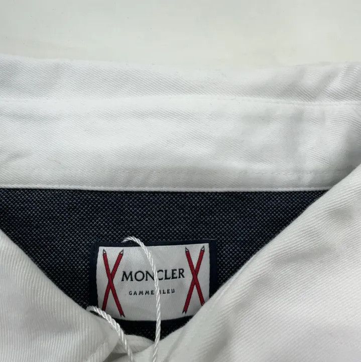 Moncler Moncler Blue Short-Sleeve Collar Polo Shirt Size US XL / EU 56 / 4 - 4 Thumbnail
