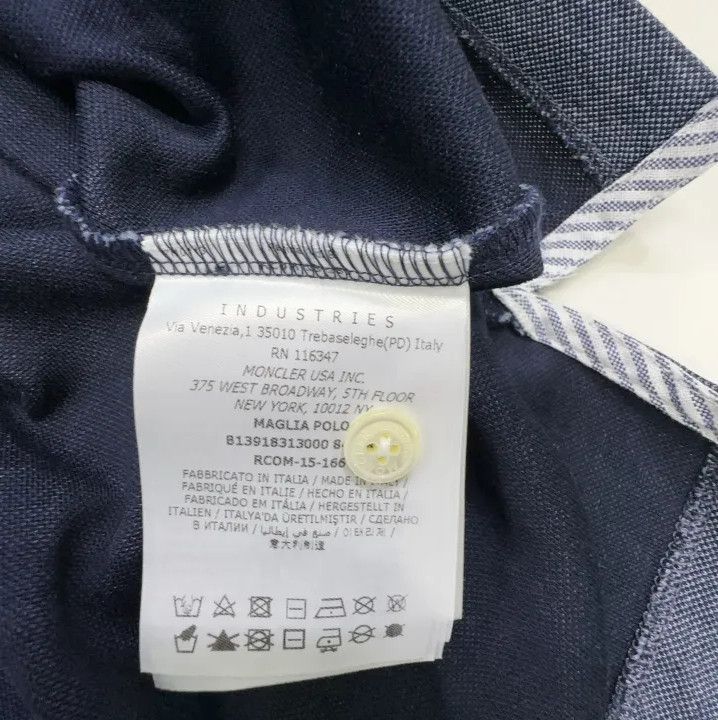 Moncler Moncler Solid Casual Collar Short-Sleeve Polo Size US XL / EU 56 / 4 - 5 Thumbnail