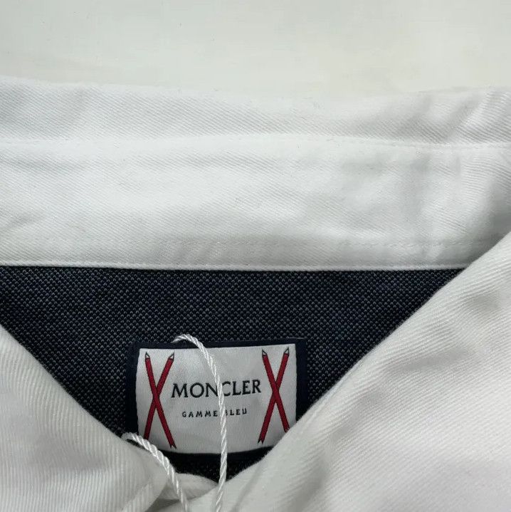 Moncler Moncler Solid Casual Collar Short-Sleeve Polo Size US XL / EU 56 / 4 - 4 Thumbnail