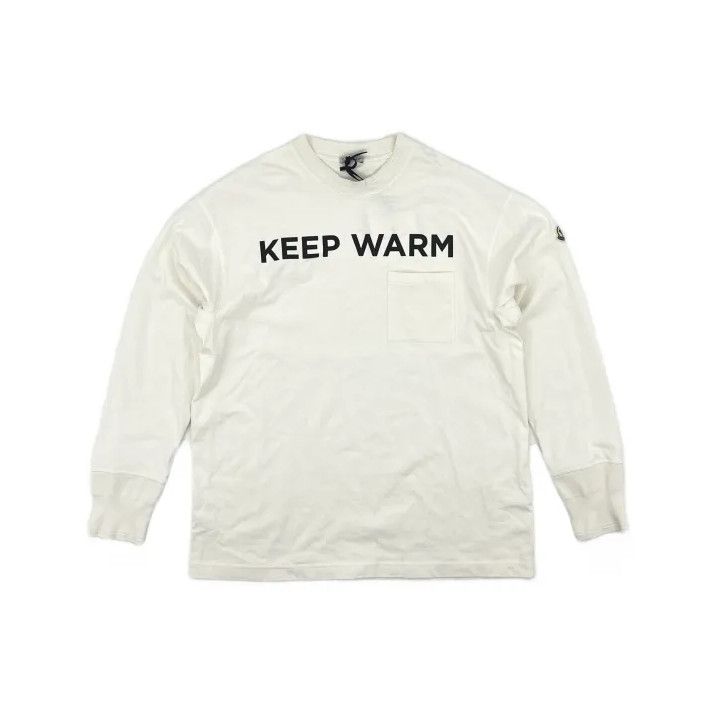 Moncler Moncler FW21 Slogan Print Chest Pocket Long Sleeve T-Shirt Size US L / EU 52-54 / 3 - 2 Thumbnail