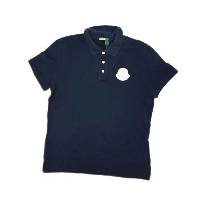 Moncler Moncler Solid Logo Short-Sleeve Polo Shirt Size US M / EU 48-50 / 2 - 2 Thumbnail