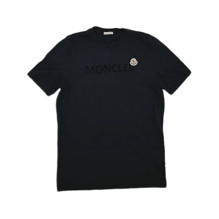 Moncler Moncler Men's Solid Round Neck Short-Sleeve T-Shirt Size US M / EU 48-50 / 2 - 2 Thumbnail