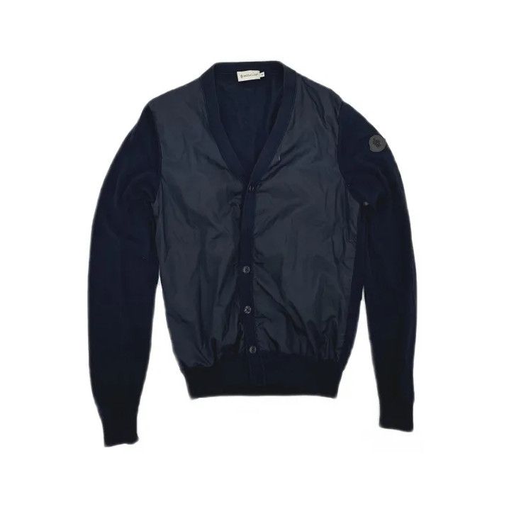 Moncler Moncler Solid Spliced Long-Sleeve Knit Cardigan Size US S / EU 44-46 / 1 - 2 Thumbnail
