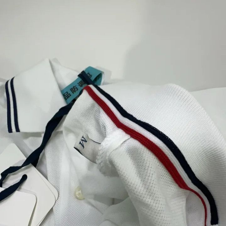 Moncler Moncler FW21 Slim Fit Logo Stripe Cotton Polo Shirt Size US M / EU 48-50 / 2 - 6 Thumbnail