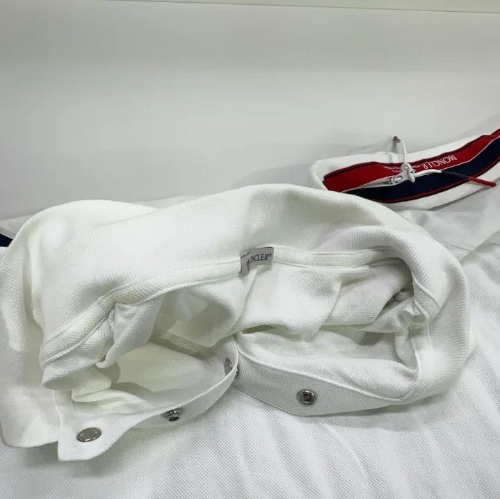 Moncler Moncler White Long-Sleeve Casual Polo T-Shirt Size US XL / EU 56 / 4 - 7 Thumbnail