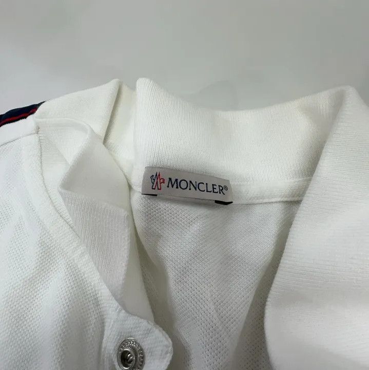 Moncler Moncler White Long-Sleeve Casual Polo T-Shirt Size US XL / EU 56 / 4 - 4 Thumbnail