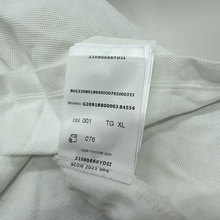 Moncler Moncler White Long-Sleeve Casual Polo T-Shirt Size US XL / EU 56 / 4 - 6 Thumbnail