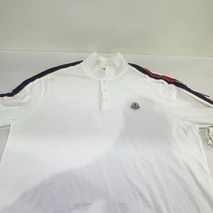 Moncler Moncler White Long-Sleeve Casual Polo T-Shirt Size US XL / EU 56 / 4 - 8 Thumbnail