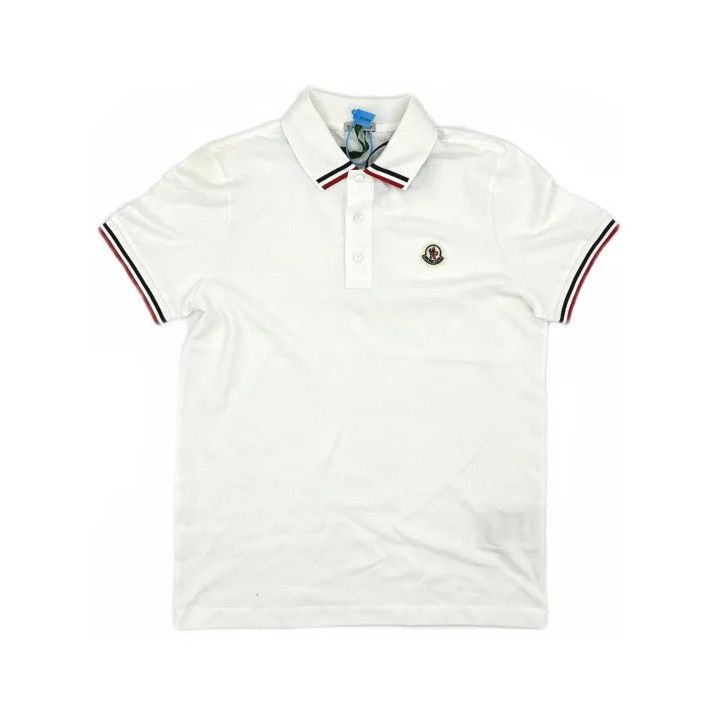Moncler Moncler Men's Letter Logo Stripe Short Sleeve Polo Size US S / EU 44-46 / 1 - 2 Thumbnail