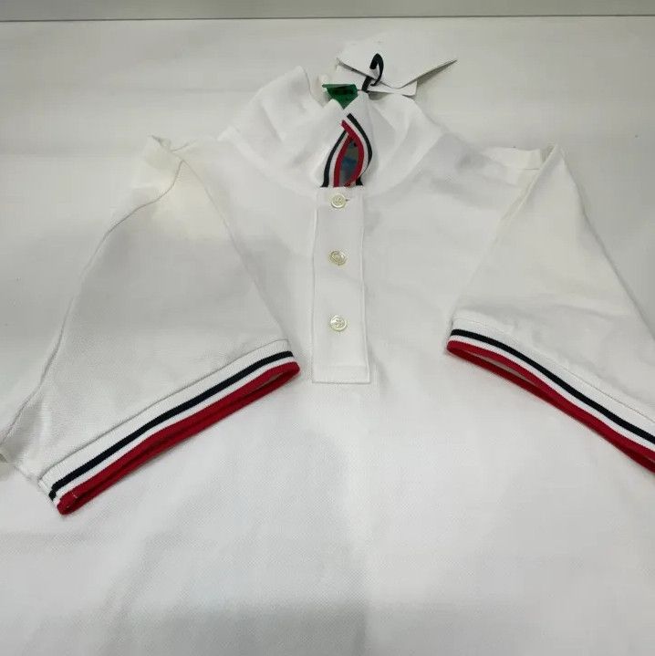 Moncler Moncler Men's Letter Logo Stripe Short Sleeve Polo Size US S / EU 44-46 / 1 - 11 Thumbnail