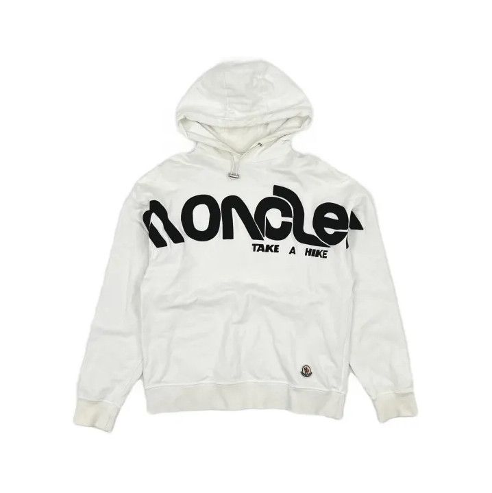 Moncler Moncler Logo Letter Pattern Men's White Hoodie Size US M / EU 48-50 / 2 - 2 Thumbnail