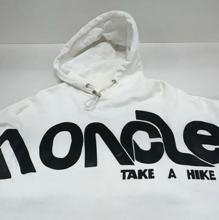 Moncler Moncler Logo Letter Pattern Men's White Hoodie Size US M / EU 48-50 / 2 - 9 Thumbnail