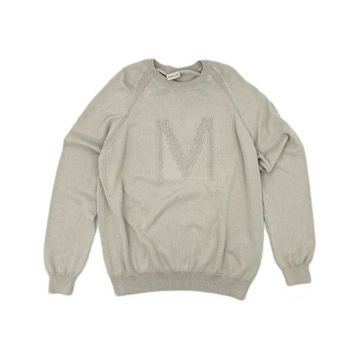 Moncler Moncler SS23 Letter Knit Crew Neck Pullover Sweater Size US XXL / EU 58 / 5 - 2 Thumbnail