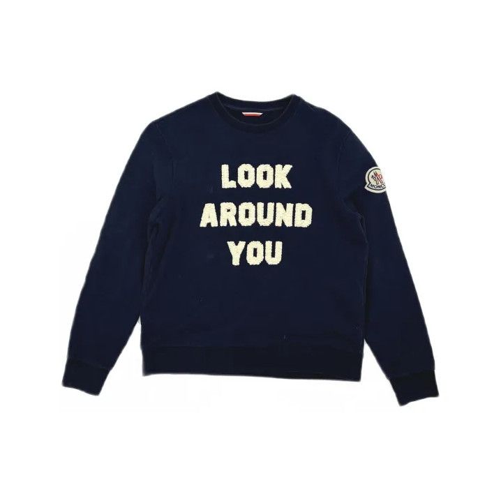 Moncler Moncler Navy Long-Sleeve Sweatshirt Size US XL / EU 56 / 4 - 2 Thumbnail