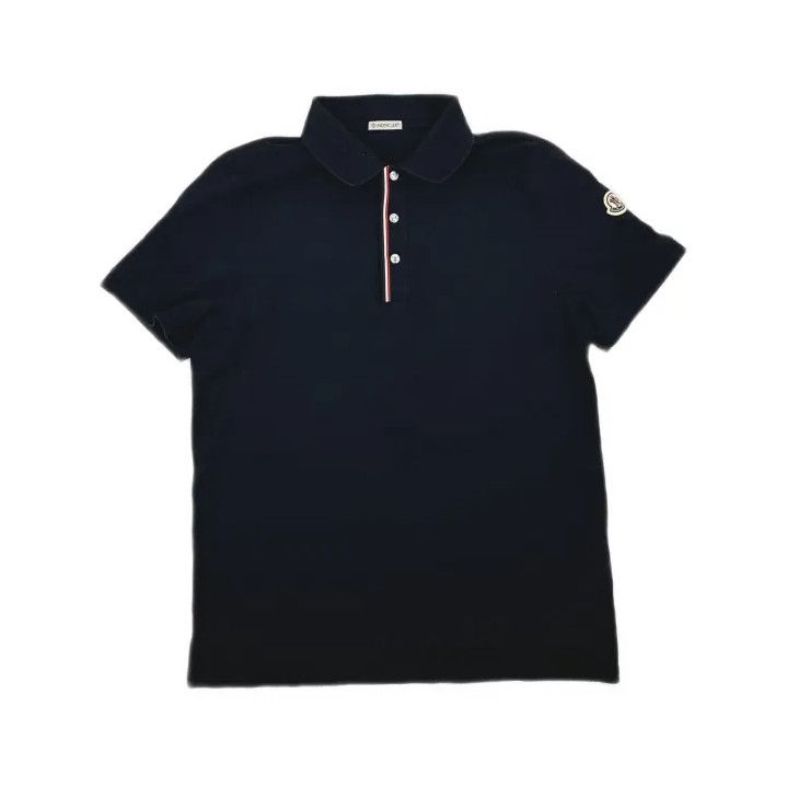 Moncler Moncler Men's Solid Logo Badge Polo Shirt Size US L / EU 52-54 / 3 - 2 Thumbnail