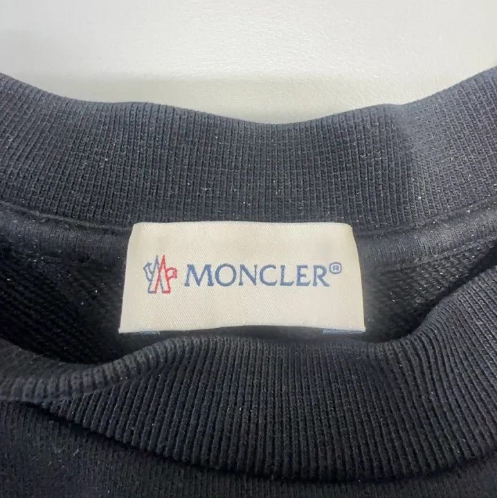 Moncler Moncler Solid Crew Neck Logo Print Sweatshirt Size US L / EU 52-54 / 3 - 4 Thumbnail