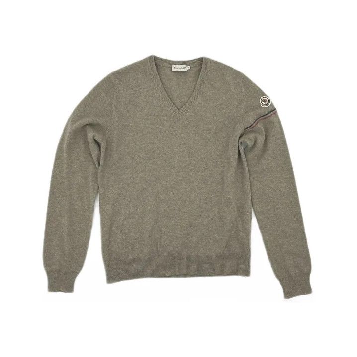 Moncler Moncler Deep Oatmeal V-Neck Pullover Sweater Size US S / EU 44-46 / 1 - 2 Thumbnail