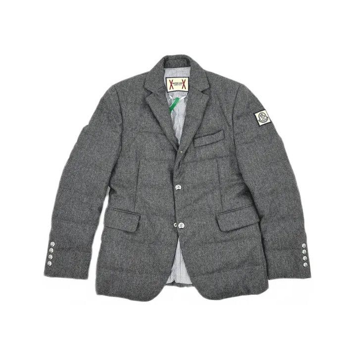 Moncler Moncler x Thom Browne Logo Patch Lapel Down Blazer Size US XS / EU 42 / 0 - 2 Thumbnail