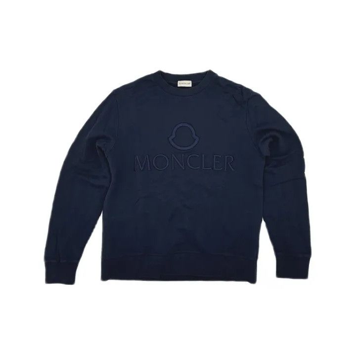 Moncler Moncler FW21 Logo Embroidered Cotton Crewneck Sweatshirt Size US L / EU 52-54 / 3 - 2 Thumbnail