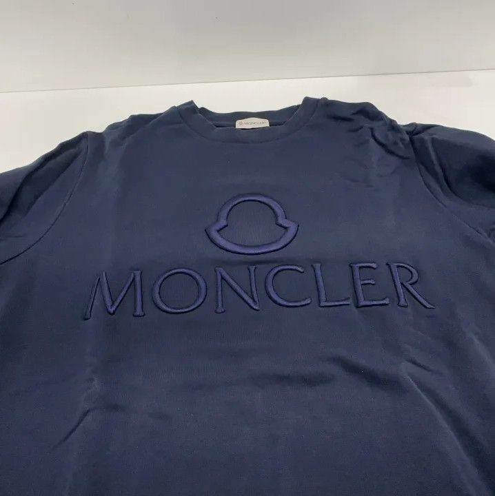 Moncler Moncler FW21 Logo Embroidered Cotton Crewneck Sweatshirt Size US L / EU 52-54 / 3 - 8 Thumbnail