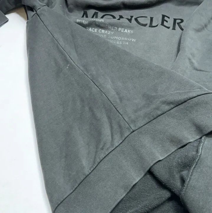 Moncler Moncler Flocked Logo Crewneck Long Sleeve Sweatshirt Size US XXL / EU 58 / 5 - 15 Thumbnail