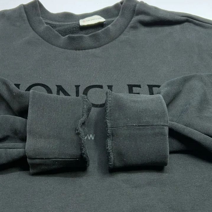 Moncler Moncler Flocked Logo Crewneck Long Sleeve Sweatshirt Size US XXL / EU 58 / 5 - 13 Thumbnail
