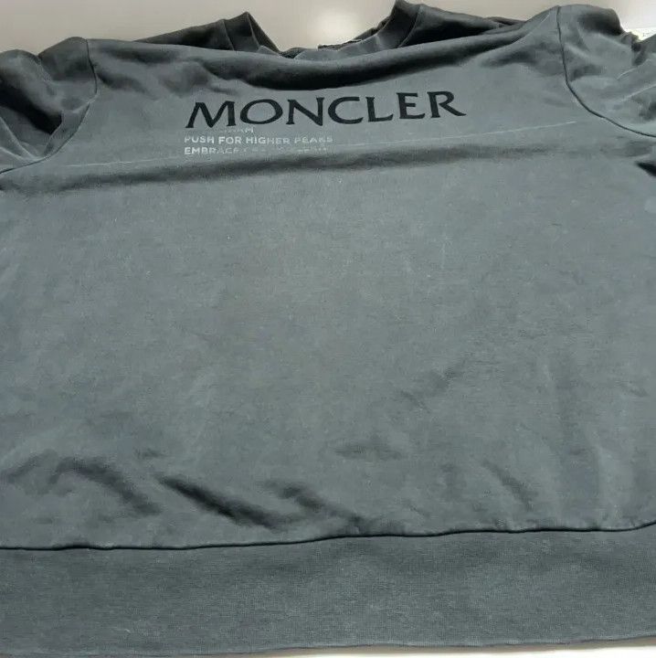 Moncler Moncler Flocked Logo Crewneck Long Sleeve Sweatshirt Size US XXL / EU 58 / 5 - 17 Thumbnail