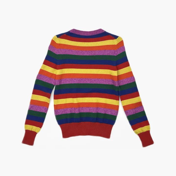 Moncler Moncler Striped Logo Crewneck Long-Sleeve Knit Sweater Size US XS / EU 42 / 0 - 3 Thumbnail