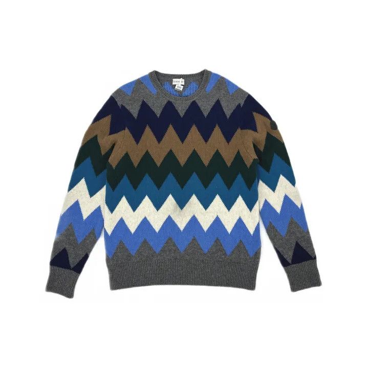 Moncler Moncler Chevron Stripe Logo Unisex Sweater Size US XXL / EU 58 / 5 - 2 Thumbnail