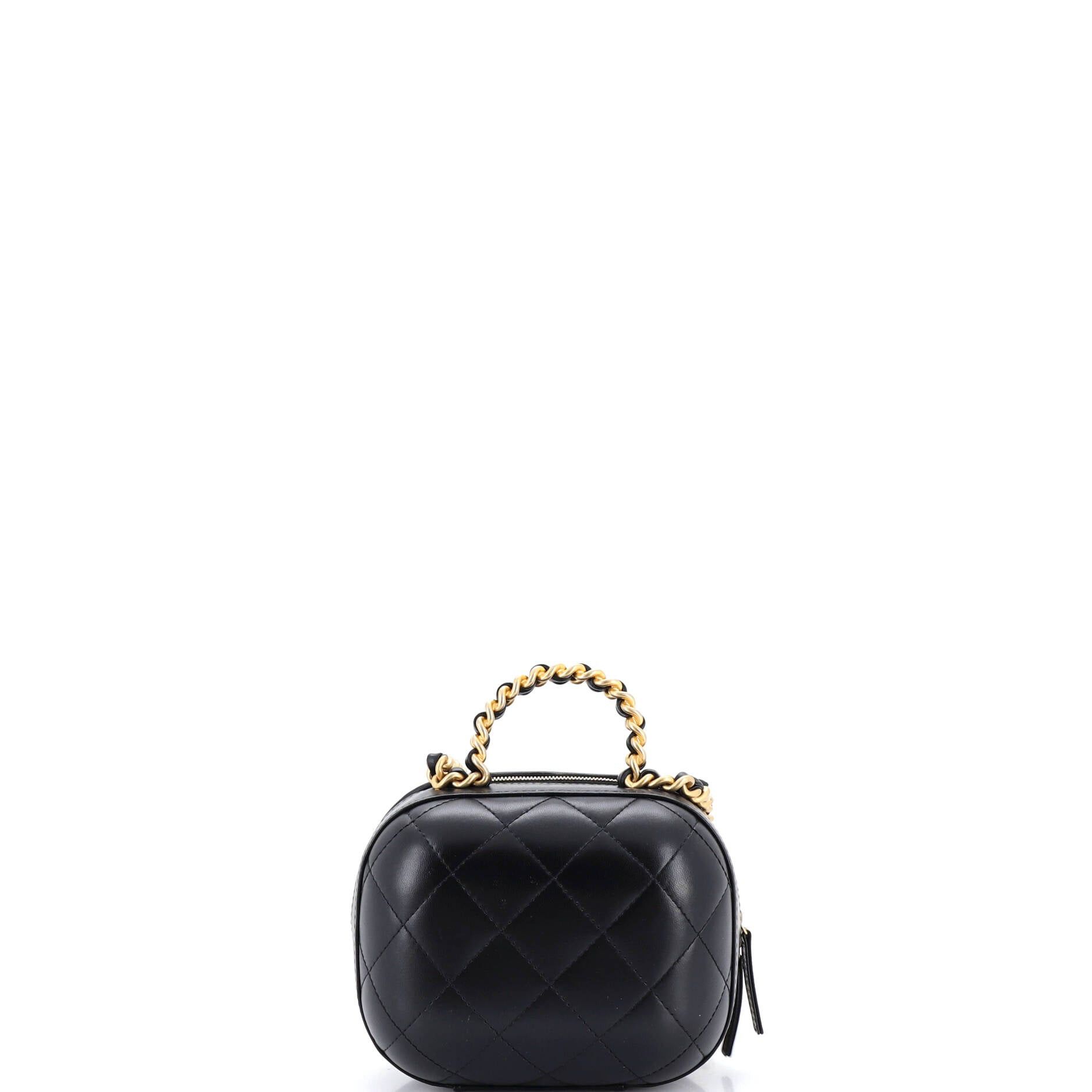 Chanel CC Bubble Top Handle Vanity Case with Chain Size ONE SIZE - 3 Thumbnail