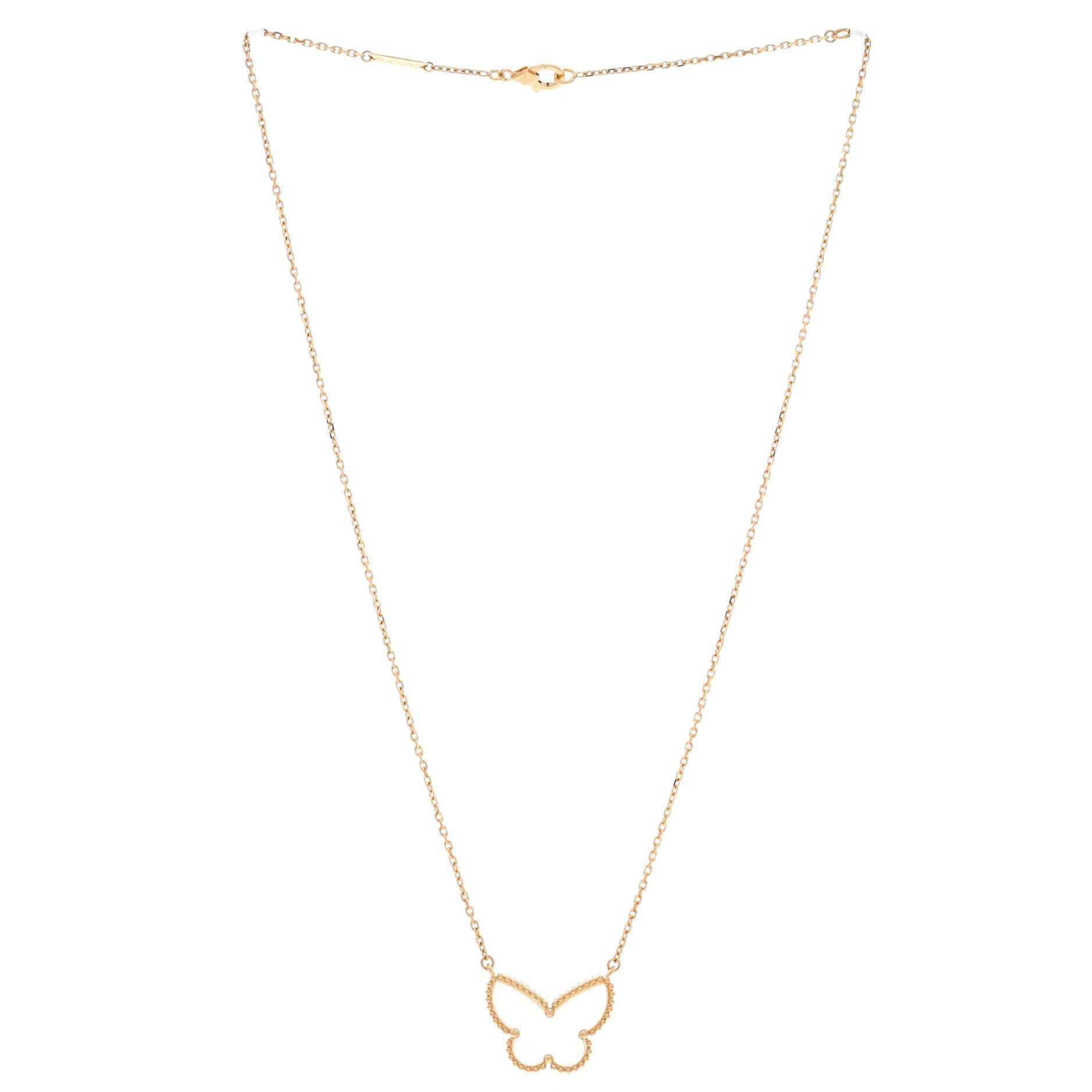 Van Cleef & Arpels Lucky Alhambra Butterfly Pendant Necklace Size ONE SIZE - 3 Thumbnail