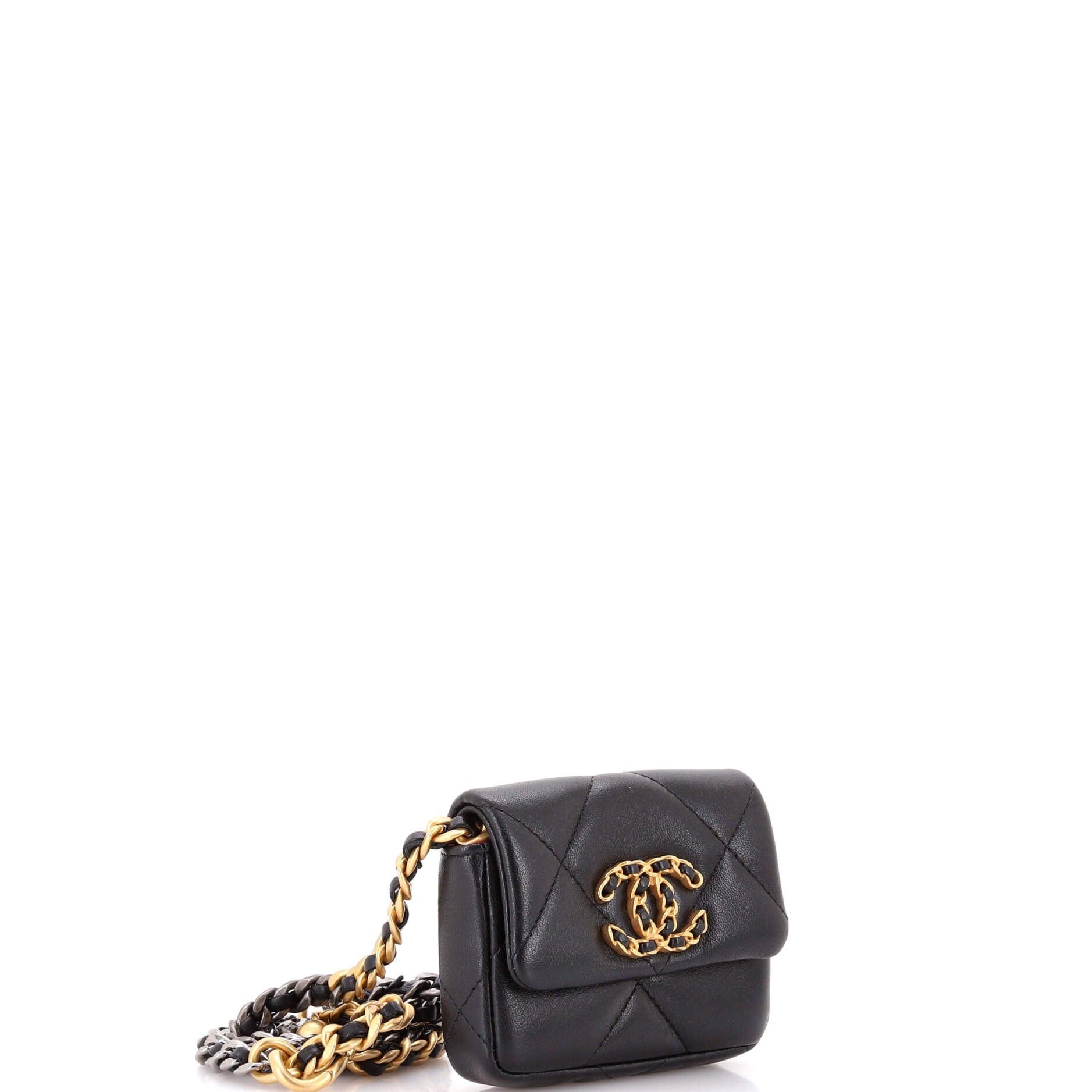 Chanel 19 Convertible Flap Coin Purse With Chain Size ONE SIZE - 3 Thumbnail