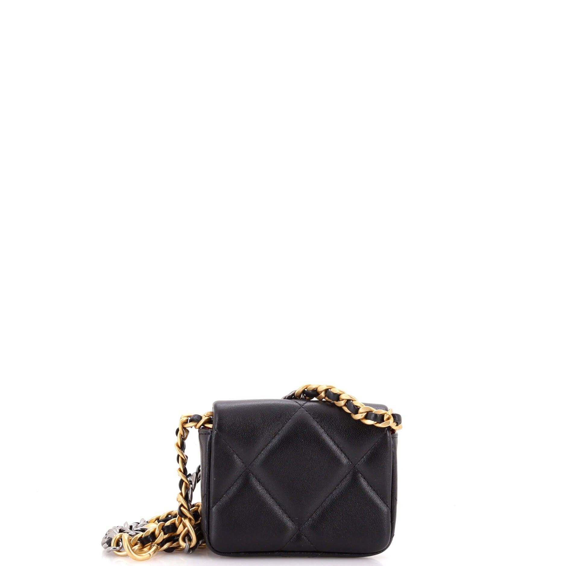 Chanel 19 Convertible Flap Coin Purse With Chain Size ONE SIZE - 4 Thumbnail