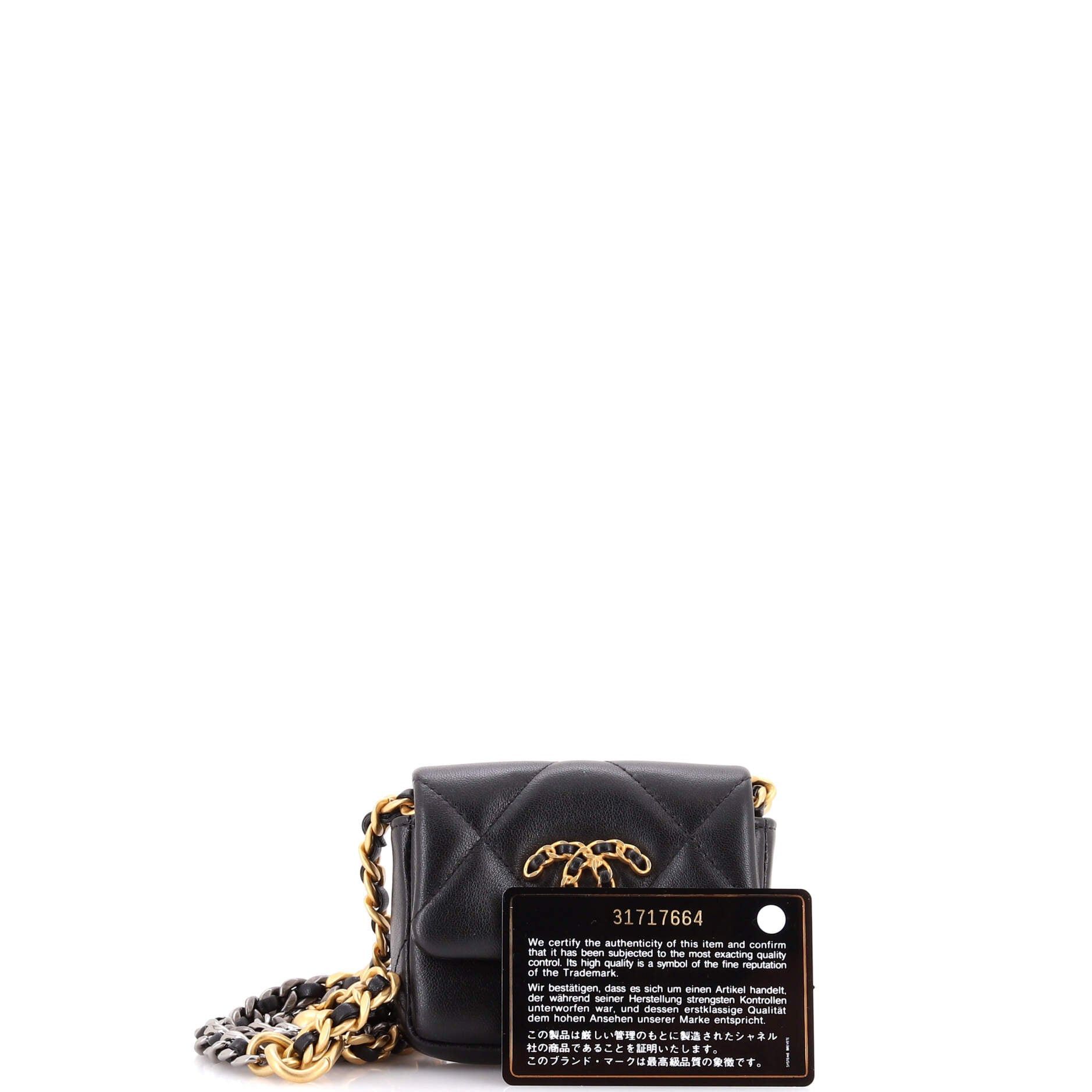Chanel 19 Convertible Flap Coin Purse With Chain Size ONE SIZE - 2 Thumbnail