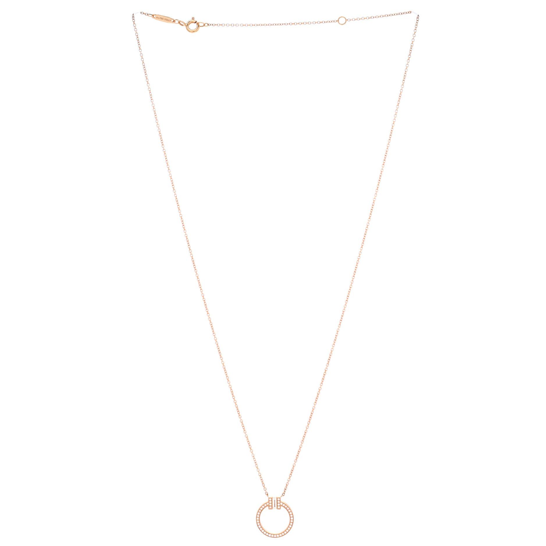 Tiffany & Co. T Circle Pendant Necklace Size ONE SIZE - 3 Thumbnail