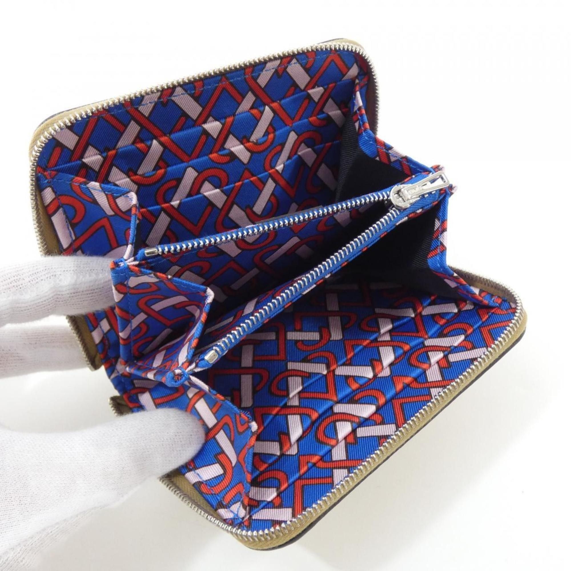 Hermes Hermes COEUR ET RUNABS Silk In Compact Wallet 087114CK Size ONE SIZE - 4 Thumbnail