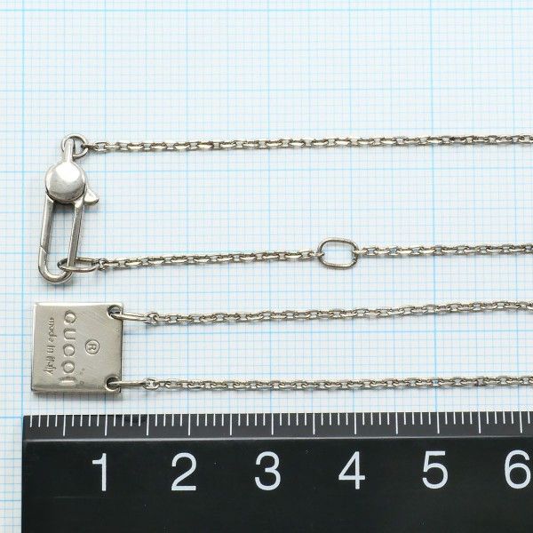 Gucci Gucci Square Plate 925 Silver Necklace Precious Metal Necklace DUTY FREE for USA