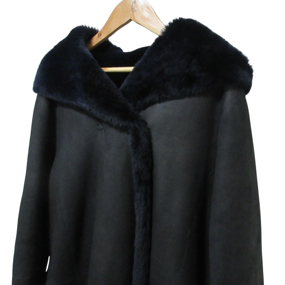 Theory Theory Theory SILKY NAPPALAN CLAIRENE F Shearling Reversible Coat Fur Outerwear DUTY FREE for USA Size ONE SIZE - 4 Thumbnail