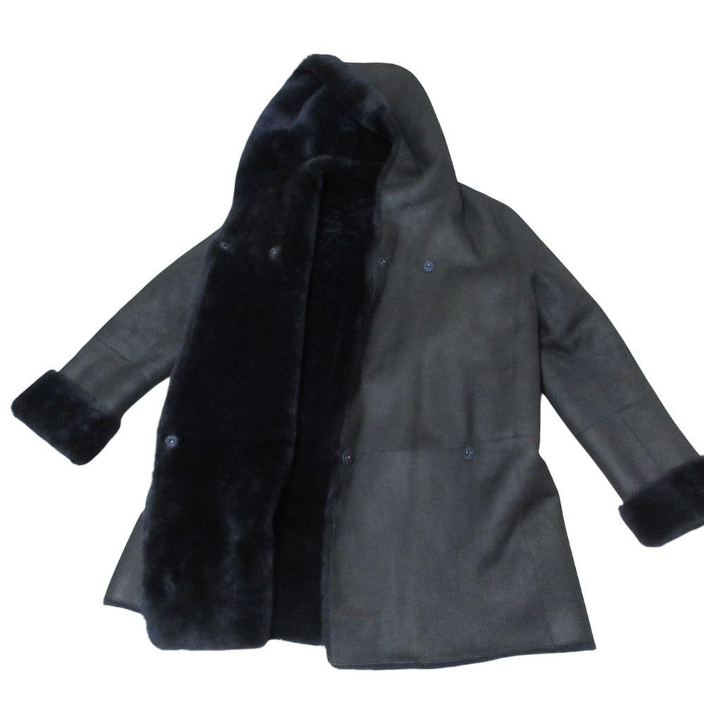 Theory Theory Theory SILKY NAPPALAN CLAIRENE F Shearling Reversible Coat Fur Outerwear DUTY FREE for USA Size ONE SIZE - 6 Thumbnail