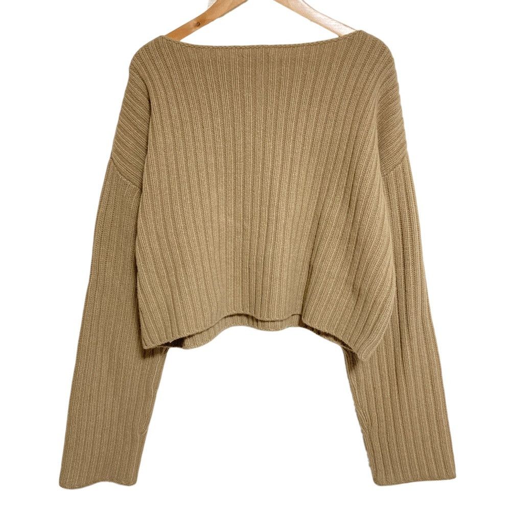 Other Other EVERYDAY I LIKE Cropped Wide Rib Pullover Knit Textile Tops DUTY FREE for USA Size ONE SIZE - 2 Thumbnail